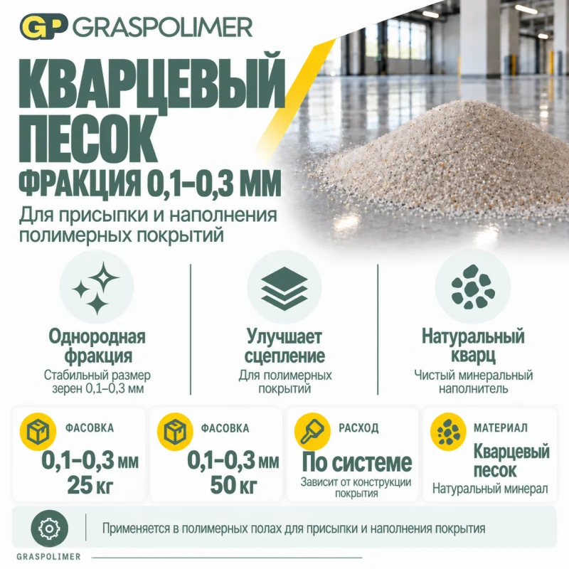 Кварцевый песок 0,1–0,3 мм — слайд 2